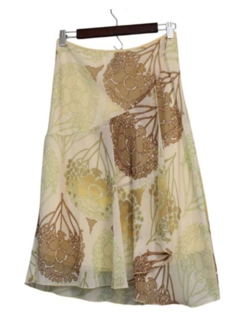 Vintage Y2K Asymmetrical Skirt Large Floral Boho Whimsical Layered Flowy USA